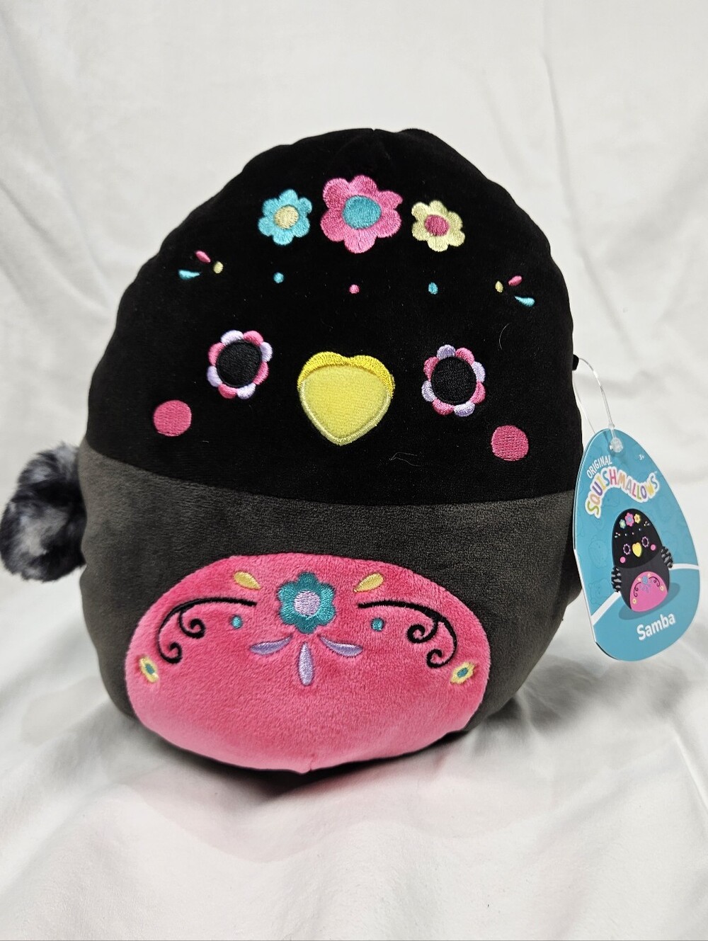 Squishmallows Samba Parakeet Day of the Dead Embroidered Plush NWT 8" 2024 #2823